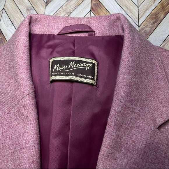 MAIRI MACINTYRE New Wool Dusty‎ Pink Blazer Vintage Clueless Preppy Elle Woods - Picture 4 of 12